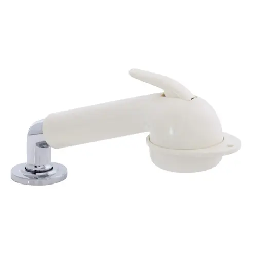 Deck-Mount Sprayer Large Warm White Sprayer w/Elbow, 6 ft White Rubber Hose, Ultra-Low Profile Holder Deck-Mount Sprayer Large Warm White Sprayer w/Elbow, 6 ft White Rubber Hose, Ultra-Low Profile Holder