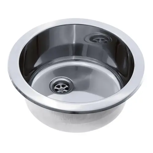 Cylinder Sink Ultra-Mirror Finish, 304 Stainless Steel, 2" Drain, SoundKOTE Cylinder Sink Ultra-Mirror Finish, 304 Stainless Steel, 2" Drain, SoundKOTE