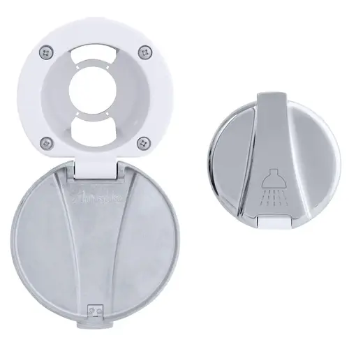 Recessed Cup & Lid Set Stainless Steel Lid / Plastic Cup Arctic White Recessed Cup & Lid Set Stainless Steel Lid / Plastic Cup Arctic White