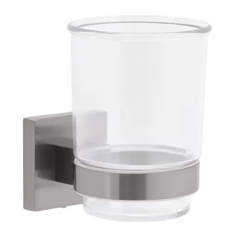 Erissa Cup Holder Plastic Cup Brushed Nickel Erissa Cup Holder Plastic Cup Brushed Nickel