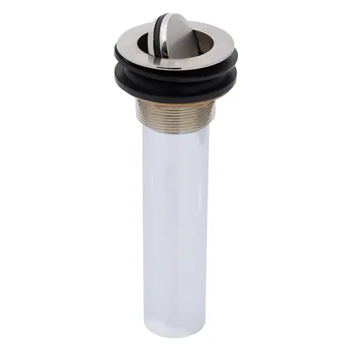 1-1/2" Drain, Flip Drain no Overflow, Straight, 1-1/4" Sweat Brushed Nickel 1-1/2" Drain, Flip Drain no Overflow, Straight, 1-1/4" Sweat Brushed Nickel