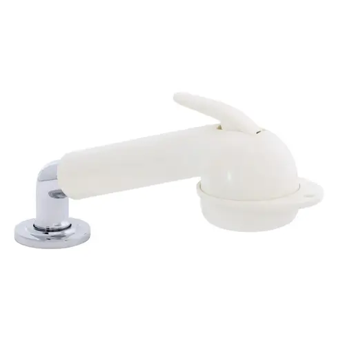 Deck-Mount Sprayer Large Warm White Sprayer w/Elbow, 6 ft Stainless Steel Hose, Low Profile Holder Deck-Mount Sprayer Large Warm White Sprayer w/Elbow, 6 ft Stainless Steel Hose, Low Profile Holder