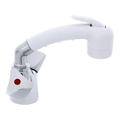 Trinidad Head/Shower Combo Faucet Small Sprayer 6 ft Rubber Hose Chrome/Arctic White Trinidad Head/Shower Combo Faucet Small Sprayer 6 ft Rubber Hose Chrome/Arctic White