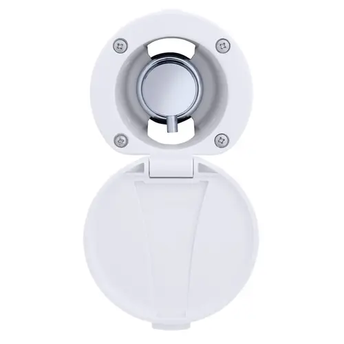 Aidack Recessed Control Valve Hot/Cold Mixer, Arctic White Cup & Lid, Chrome Aidack Handle Aidack Recessed Control Valve Hot/Cold Mixer, Arctic White Cup & Lid, Chrome Aidack Handle