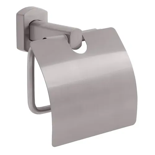 Miah Single Post T.P. Holder w/Lid Brushed Nickel Miah Single Post T.P. Holder w/Lid Brushed Nickel