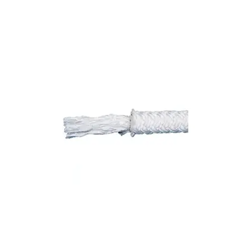 1/2" Economy Polyester Double Braid, Sold by the Foot White 1/2" Economy Polyester Double Braid, Sold by the Foot White