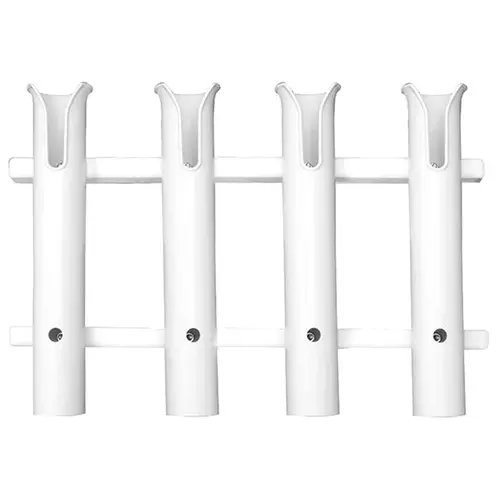 P03-064W - Deluxe 4 Rod Rack - Polyethylene White P03-064W - Deluxe 4 Rod Rack - Polyethylene White