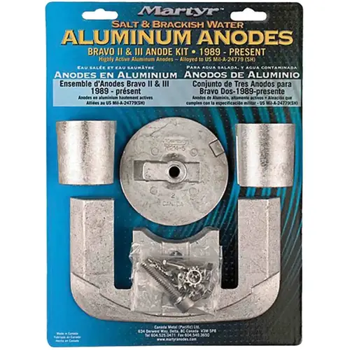 Bravo II/III, 1989-Present, Aluminum Anodes Bravo II/III, 1989-Present, Aluminum Anodes