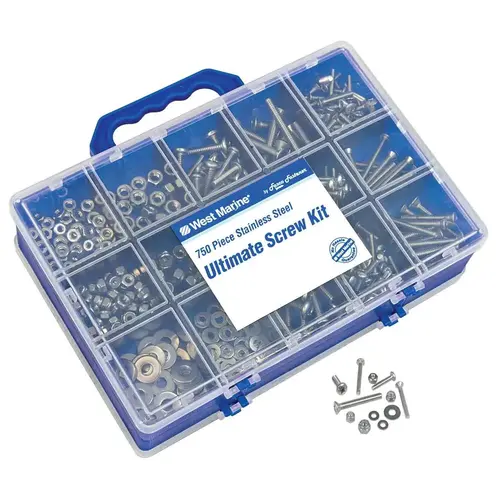 Ultimate Stainless Steel Fastener Kit, 750-Pack Ultimate Stainless Steel Fastener Kit, 750-Pack