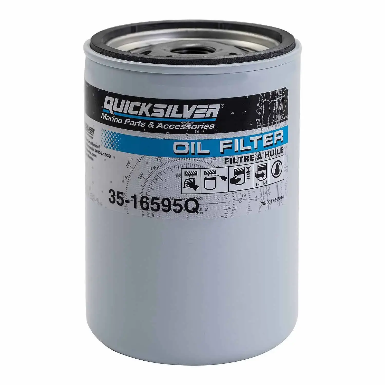 Quicksilver Oil Filter for MerCruiser High Performance V-8 Engines 16595Q