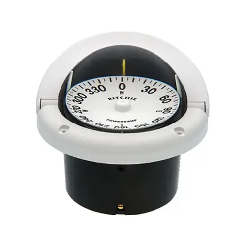 Flush-Mount Helmsman Compass, 3-3/4" CombiDamp Dial, White Flush-Mount Helmsman Compass, 3-3/4" CombiDamp Dial, White