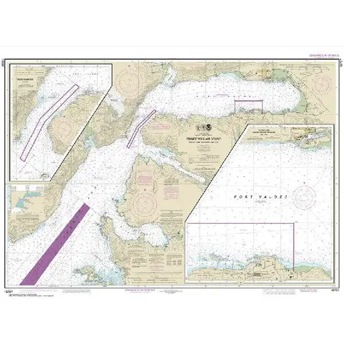 #16707 NOAA Nautical Chart Prince William Sound-Valdez Arm and Port Valdez; Valdez Narrows; Valdez and Valdez Marine Terminal #16707 NOAA Nautical Chart Prince William Sound-Valdez Arm and Port Valdez; Valdez Narrows; Valdez and Valdez Marine Terminal