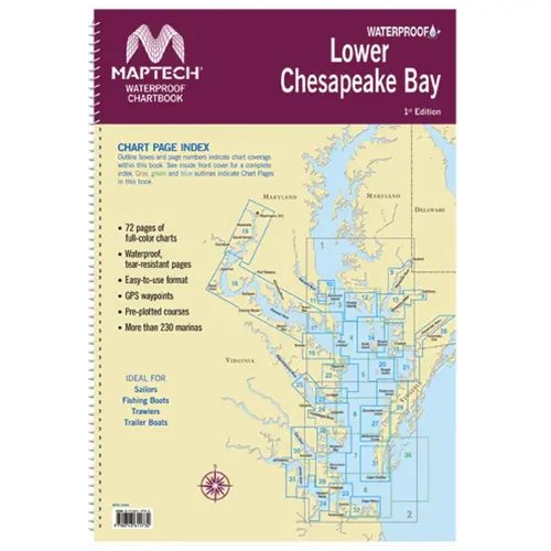 WPB0440-01WMDS Waterproof Chartbook Lower Chesapeake Bay, 1st Edition WPB0440-01WMDS Waterproof Chartbook Lower Chesapeake Bay, 1st Edition