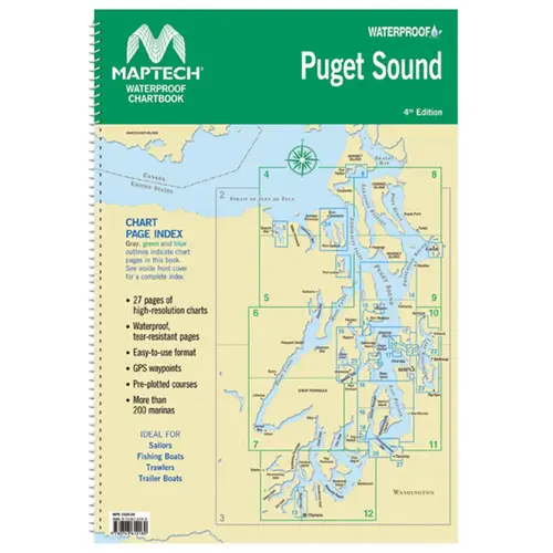 WPB1520-04WMDS Waterproof Chartbook Puget Sound, 4th Edition WPB1520-04WMDS Waterproof Chartbook Puget Sound, 4th Edition