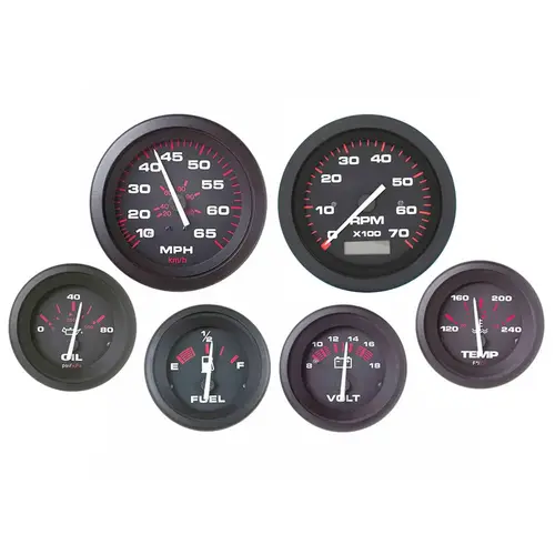 Amega Series IB/IO 6 Gauge Set Black Amega Series IB/IO 6 Gauge Set Black
