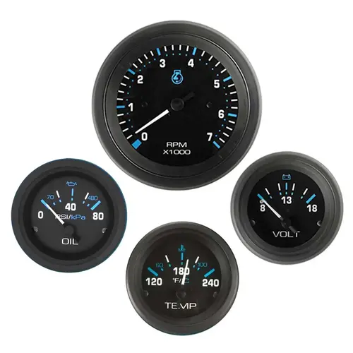 Eclipse Series Twin Engine Add On IB/IO 4 Gauge Set Black Eclipse Series Twin Engine Add On IB/IO 4 Gauge Set Black