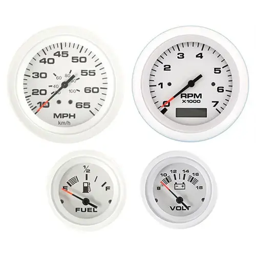 Arctic Series OB w/Tachometer/Hourmeter 4 Gauge Set White Arctic Series OB w/Tachometer/Hourmeter 4 Gauge Set White