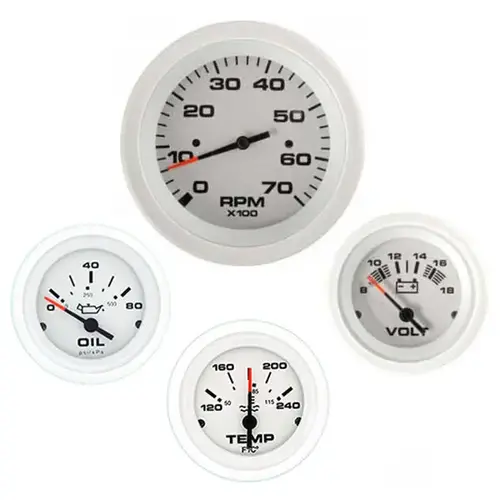 Arctic Series Twin Engine Add On IB/IO 4 Gauge Set White Arctic Series Twin Engine Add On IB/IO 4 Gauge Set White