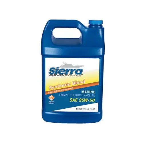 Sierra 25W-40 4 Stroke Synethtic Blend Marine Engine Oil, Catalyst Compatible, 4 Liter Sierra 25W-40 4 Stroke Synethtic Blend Marine Engine Oil, Catalyst Compatible, 4 Liter