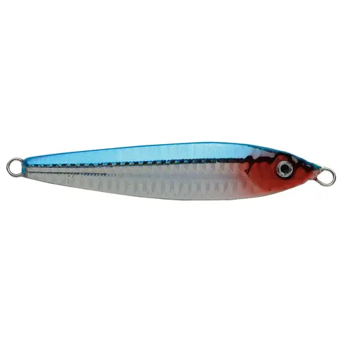 Laser Minnow Jig Blue Silver Red Laser Minnow Jig Blue Silver Red