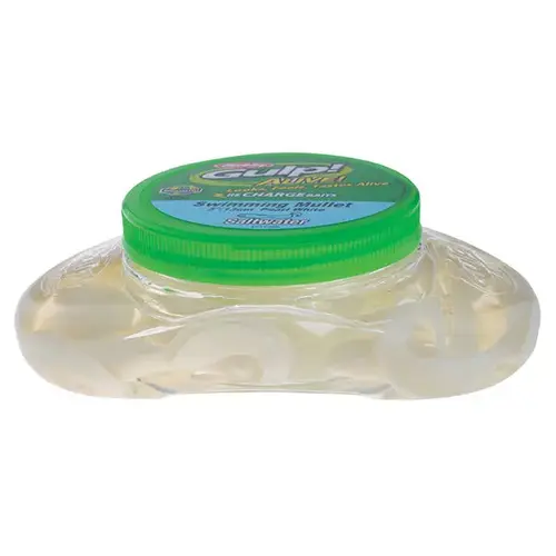 Gulp! Alive! Swimming Mullet Fishing Bait, 5" Pearl White Gulp! Alive! Swimming Mullet Fishing Bait, 5" Pearl White