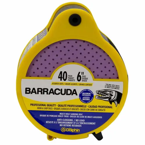 Barracuda 6" Pro Quality Sanding Discs, Assorted Grit, 40-Pack Purple Barracuda 6" Pro Quality Sanding Discs, Assorted Grit, 40-Pack Purple