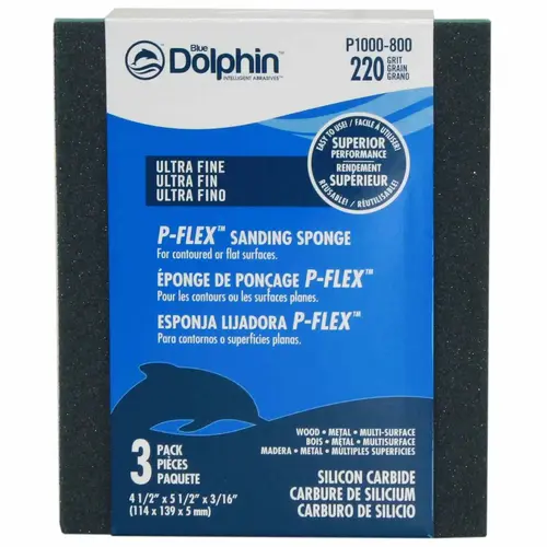 P-FLEX Sanding Sponge, 220 Grit, 3-Pack Navy P-FLEX Sanding Sponge, 220 Grit, 3-Pack Navy