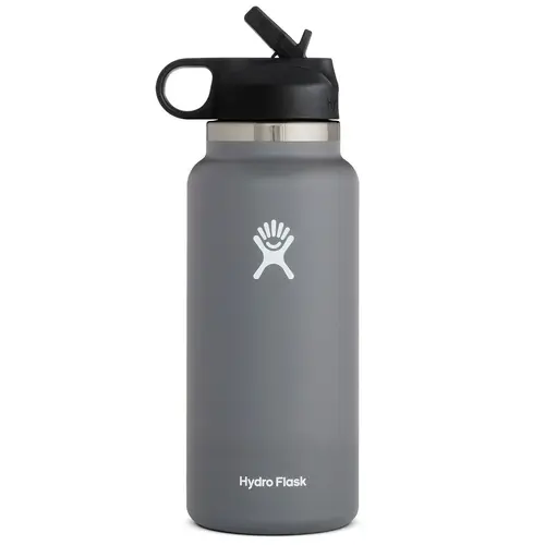 32 oz. Wide-Mouth Water Bottle with Straw Lid Stone 32 oz. Wide-Mouth Water Bottle with Straw Lid Stone