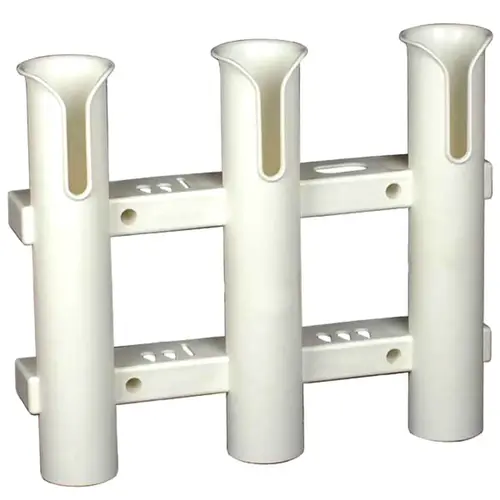 Surface Mount 3 Rod Holder White Surface Mount 3 Rod Holder White