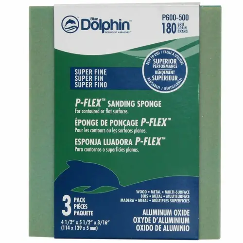 P-FLEX Sanding Sponge, 180 Grit, 3-Pack Green P-FLEX Sanding Sponge, 180 Grit, 3-Pack Green