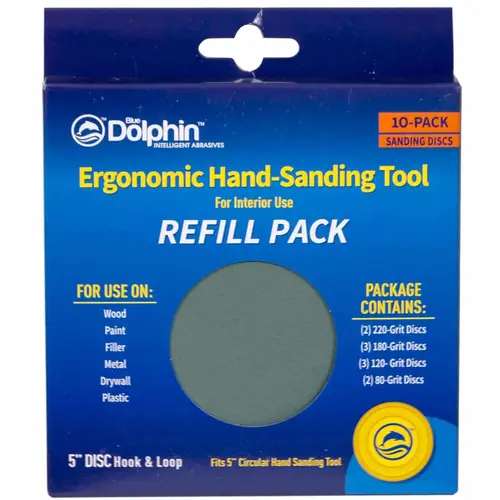 Ergonomic Hand-Sanding Tool Refill Pack, 10-Pack Yellow Ergonomic Hand-Sanding Tool Refill Pack, 10-Pack Yellow