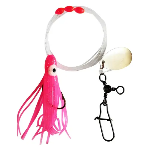 Spinner Fluke 2/0 Squid Saltwater Rig Pink Spinner Fluke 2/0 Squid Saltwater Rig Pink