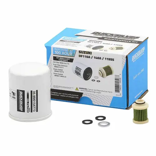 Quicksilver 8M0222307 100 Hour Maintenance Kit, Suzuki DF115A/140A/115SS Quicksilver 8M0222307 100 Hour Maintenance Kit, Suzuki DF115A/140A/115SS