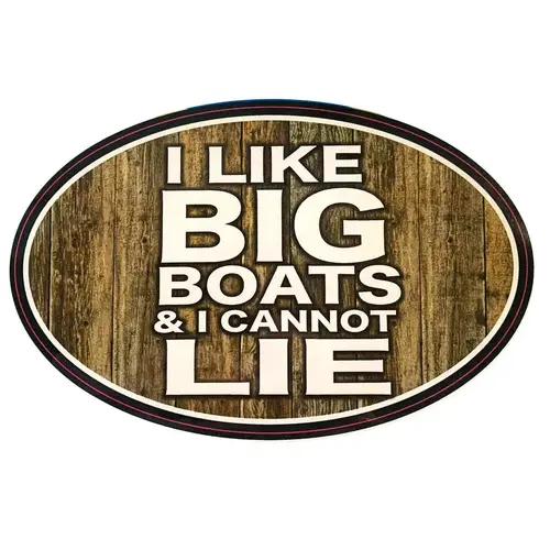 I Like Big Boats Removable/Restickable Boat Sticker I Like Big Boats Removable/Restickable Boat Sticker