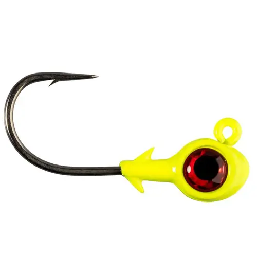 Trout Eye X Jig Heads, 3-Pack Chartreuse/Red Trout Eye X Jig Heads, 3-Pack Chartreuse/Red