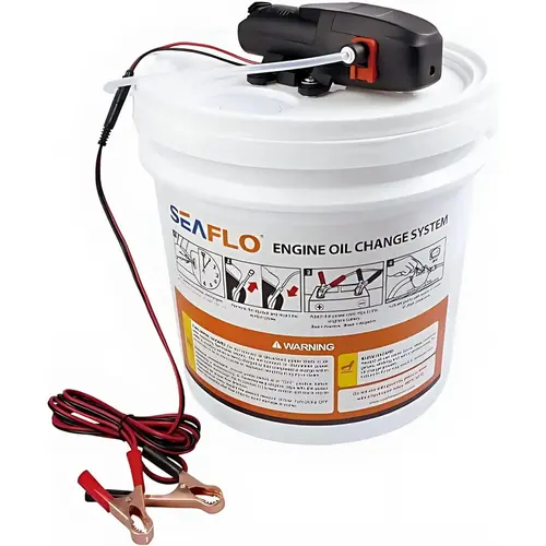 SEAFLO 12V Oil Change System, 3.7 Gallon Capacity, Portable Marine Oil Extractor Pump Kit for Boats, RVs, and Engines, 12 Volt DC Powered SEAFLO 12V Oil Change System, 3.7 Gallon Capacity, Portable Marine Oil Extractor Pump Kit for Boats, RVs, and Engines, 12 Volt DC Powered