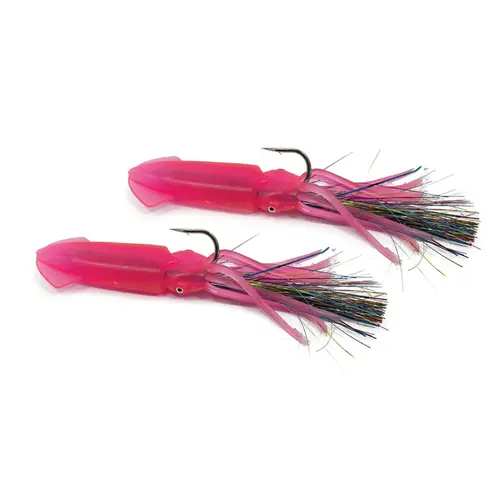 2 Hook Rock Cod Squirts Rig, Jumbo, Pink Glow 2 Hook Rock Cod Squirts Rig, Jumbo, Pink Glow