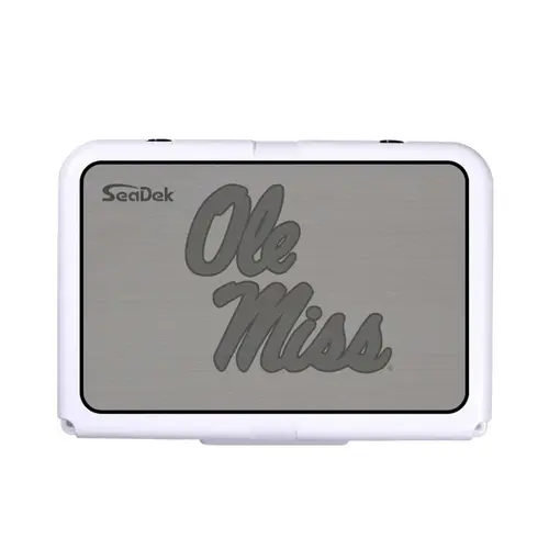 SeaDek Cooler Pad - Collegiate Collection - Fits RTIC 20 - Storm Gray / Black, University of Mississippi SeaDek Cooler Pad - Collegiate Collection - Fits RTIC 20 - Storm Gray / Black, University of Mississippi