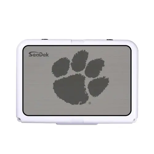 SeaDek Cooler Pad - Collegiate Collection - Fits RTIC 20 - Storm Gray / Black, Clemson SeaDek Cooler Pad - Collegiate Collection - Fits RTIC 20 - Storm Gray / Black, Clemson