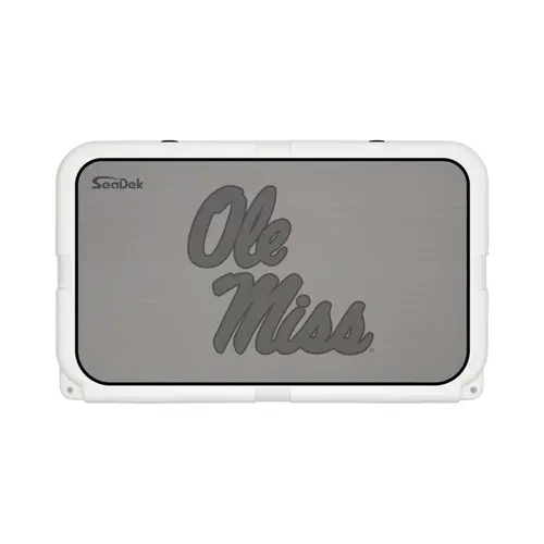SeaDek Cooler Pad - Collegiate Collection - Fits YETI Tundra 45 - Storm Gray / Black, University of Mississippi SeaDek Cooler Pad - Collegiate Collection - Fits YETI Tundra 45 - Storm Gray / Black, University of Mississippi