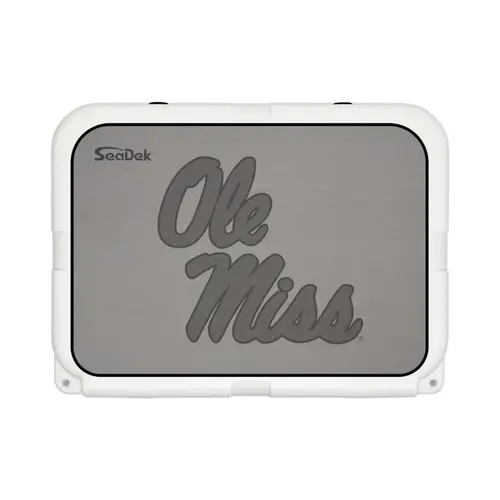 SeaDek Cooler Pad - Collegiate Collection - Fits YETI Tundra 35 - Storm Gray / Black, University of Mississippi SeaDek Cooler Pad - Collegiate Collection - Fits YETI Tundra 35 - Storm Gray / Black, University of Mississippi