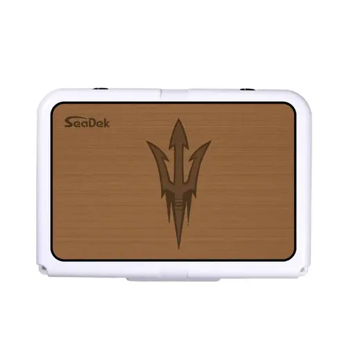 SeaDek Cooler Pad - Collegiate Collection - Fits RTIC 20 - Mocha / Black, Arizona State University SeaDek Cooler Pad - Collegiate Collection - Fits RTIC 20 - Mocha / Black, Arizona State University