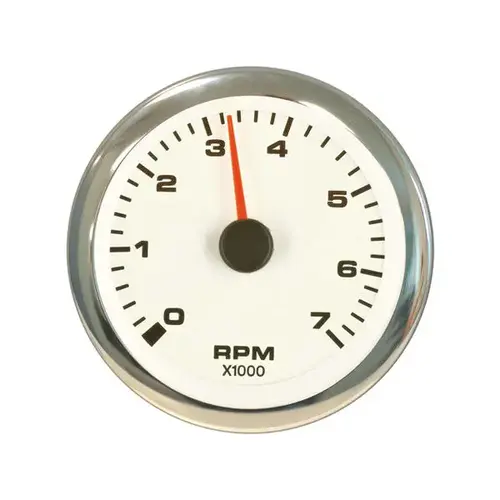 White Premier Pro Series Tachometer, 7000 rpm, O/B & 4-Stroke Gas Engines White Premier Pro Series Tachometer, 7000 rpm, O/B & 4-Stroke Gas Engines