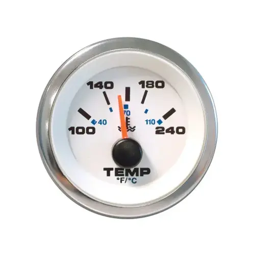 White Premier Pro Series Water Temperature Gauge White Premier Pro Series Water Temperature Gauge