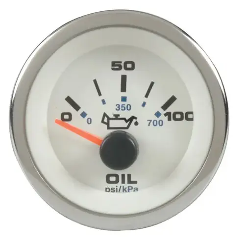 White. Premier 2" Oil Pressure. Gauge - Sierra Marine Engine Parts White. Premier 2" Oil Pressure. Gauge - Sierra Marine Engine Parts