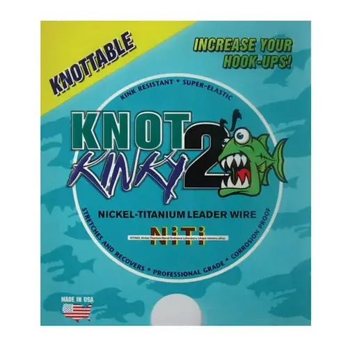 Nickel Titanium Leader Wire, 15 ft, 55Lb Silver Nickel Titanium Leader Wire, 15 ft, 55Lb Silver