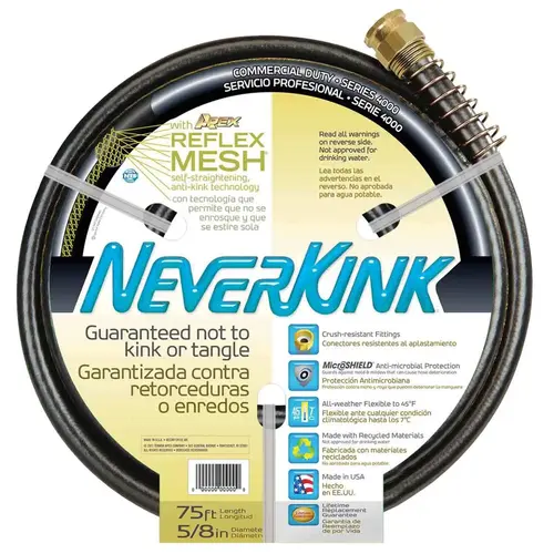 75 ft NeverKink Water Hose, 5/8" diameter 75 ft NeverKink Water Hose, 5/8" diameter