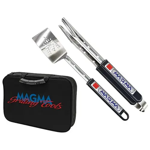 Three-Piece Telescoping Stainless Steel Grilling Tool Set Three-Piece Telescoping Stainless Steel Grilling Tool Set