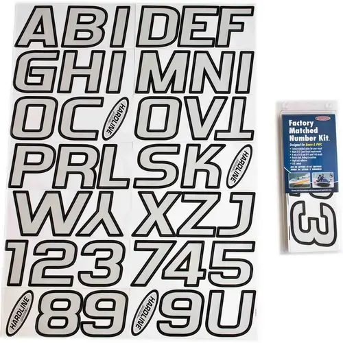 3" Block Lettering Kit Silver/Black 3" Block Lettering Kit Silver/Black