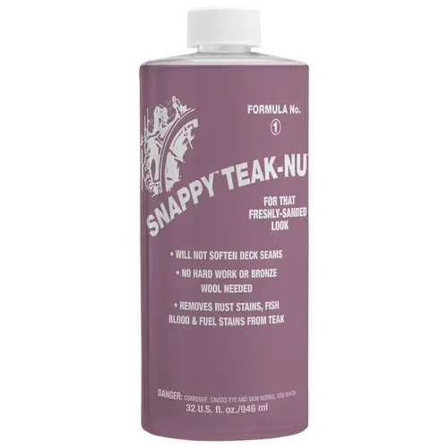 Snappy Teak-Nu, Two-Step Teak Cleaning, Part One, Cleaning Solution, Quart Snappy Teak-Nu, Two-Step Teak Cleaning, Part One, Cleaning Solution, Quart